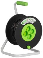 Удлинитель силовой ЭРА GREEN LINE KAT-2x1-30m Greenline на катушке пластик 4 розетки без заземления 30м ПВС 2x1мм2 Б0065105
