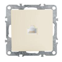 Розетка компьютерная 1-местная RJ-45 (механизм), Stekker, PST00-9107-02 Эрна, слоновая кость 39325