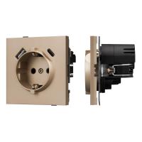 Механизм розетки с USB зарядкой SCT-TENDO-MUAC-PL-GD (230V, 16A) Arlight 054089