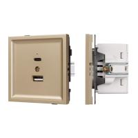 Механизм USB розетки SCT-TENDO-MUAC-SFPL-GD (5V, 3A, QC3) Arlight 054537