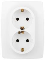 Розетка ЭРА Серия 12 12-2106-01М 2X2P+E Schuko 16А-250В белый матовый Б0065721
