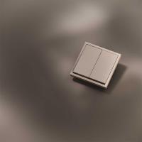 Клавиши для выключателя/переключателя двухклавишного, S70 Metal (платина) Voltum VLSM000310