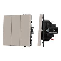 Механизм выключателя трехклавишный непроходной SWT-NOBE-MK03-SFPL-CA (230V, 10A) Arlight 061797