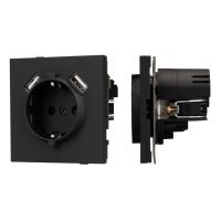 Механизм розетки с USB зарядкой SCT-TENDO-MUAA-SFPL-BK (230V, 16A) Arlight 054603