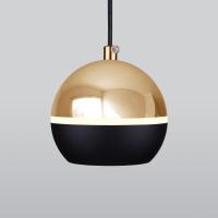 Подвесной светодиодный светильник Elektrostandard DLS023 9W 4200K черный/золото a047804