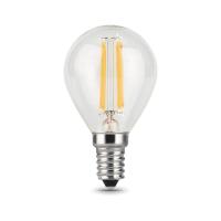 Лампа светодиодная филаментная Gauss E14 7W 2700К прозрачная 105801107