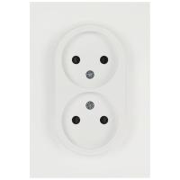 Розетка ЭРА Arktik 16-2107-08 без заземления двойная 2X2P 16А-250В белый матовый Б0071688