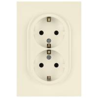 Розетка ЭРА Arktik 16-2104-02 двойная с заземлением 2X2P+E Schuko 16А-250В слоновая кость Б0070445