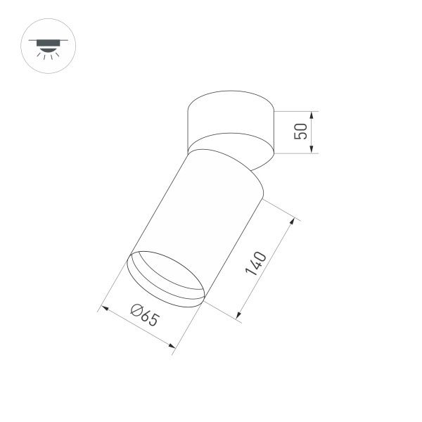 Корпус светильника Arlight SP-Polo-Surface-Flap-R65 024383(1)
