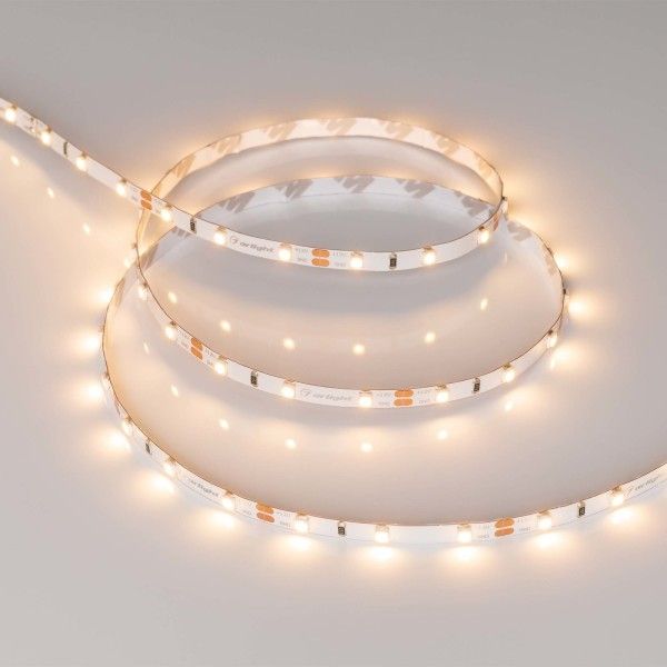 Светодиодная лента Arlight 4,8W/m 60LED/m 2835SMD теплый белый 5M RT-A60-5mm 12V Warm2700 028615(2)