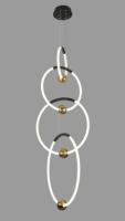 Люстра подвесная Alfa Light F4324-11 D30+D40+D50+D60 black+bronze