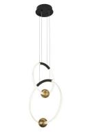 Люстра подвесная Alfa Light F4324-09 D30+D40 black+bronze