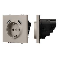 Механизм розетки с USB зарядкой SCT-NOBE-MUAA-SFPL-CA (230V, 16A) Arlight 059442