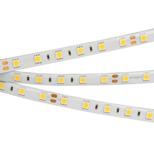 Светодиодная влагозащищенная лента Arlight 14,4W/m 60LED/m 5060SMD теплый белый 5M 015279(2)