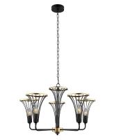 Подвесная люстра Lumien Hall Ивес 4017/5P-BK-GD