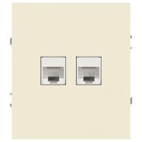 Розетка ЭРА Arktik 16-3108-02 информационная двойная 2XRJ45 слоновая кость Б0070485