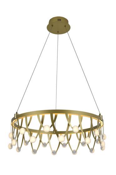 Люстра подвесная Alfa Light F3924-83 GOLD 50W Φ60*H15 0