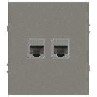 Розетка ЭРА Arktik 16-3108-07 информационная двойная 2XRJ45 титан Б0070490