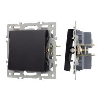 Механизм выключателя одноклавишный проходной SWT-MKP1-PL-BK (250V, 16A) Arlight 043715