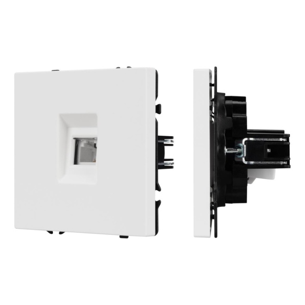 Механизм телефонной розетки SCT-NOBE-MTL1-SFPL-WH (RJ-11, 4C) Arlight 054300