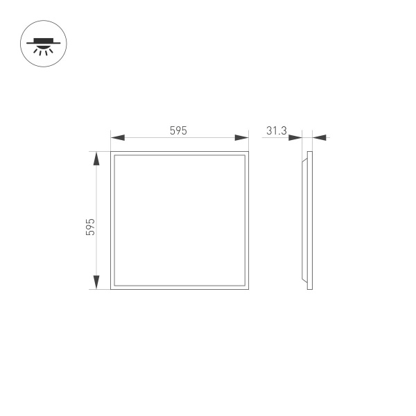 Встраиваемый светодиодный светильник Arlight DL-Titan-S600x600-40W Day4000-MIX 046049