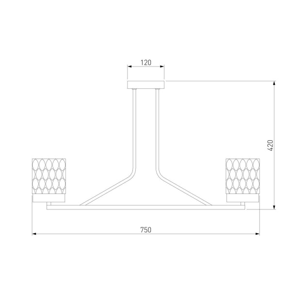 Потолочная люстра Eurosvet Calle 60127/8 хром