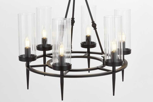 Подвесная люстра Lumina Deco Moratti LDP 8022-6 BK+PR