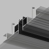Шинопровод встраиваемый однофазный Denkirs Smart Hide TR2012-BK
