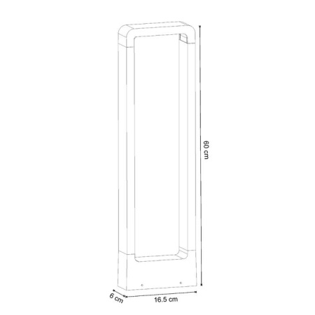Уличный светодиодный светильник Arte Lamp Trapezio A2060PA-1BK