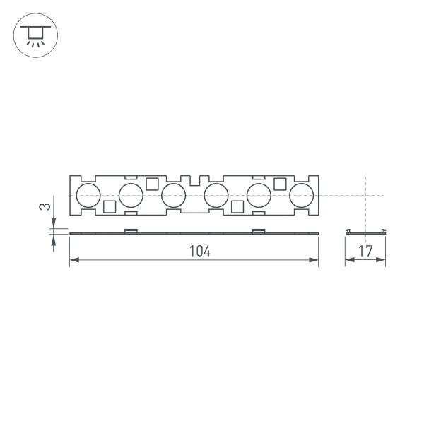 Экран линзованный Arlight SL-LINE-W20-55deg-540 041793
