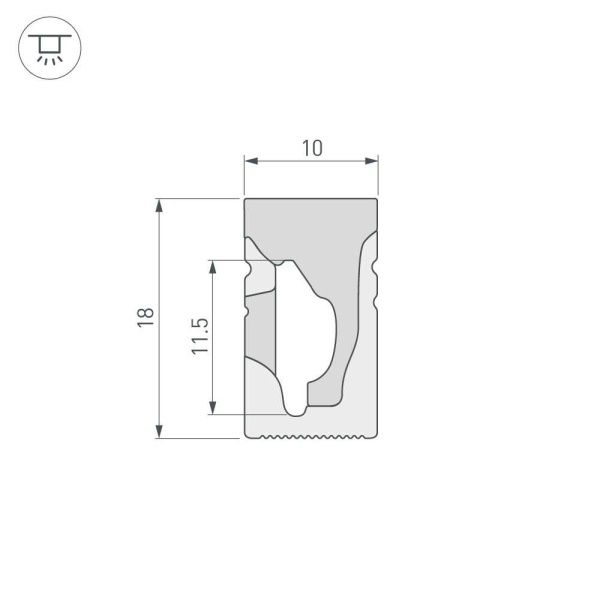 Профиль Arlight WPH-Flex-1018-Side-S10-5m White 040269