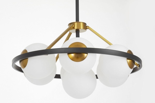 Подвесная люстра Lumina Deco Donzano LDP 8034-7 BK+WT