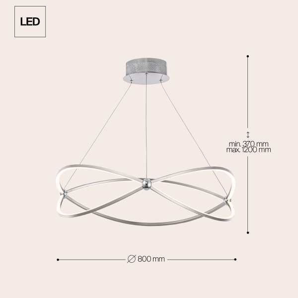 Подвесной светодиодный светильник Maytoni Weave MOD062PL-L56CH3K