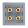 Акустическая розетка Werkel х4 серебряный WL06-AUDIOx4 4690389059292