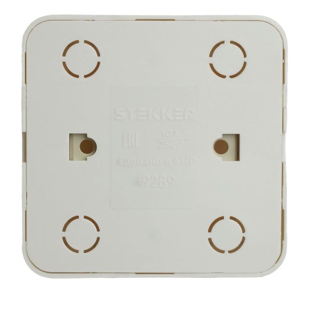 Выключатель двухклавишный Stekker белый MSW10-20-01 49289