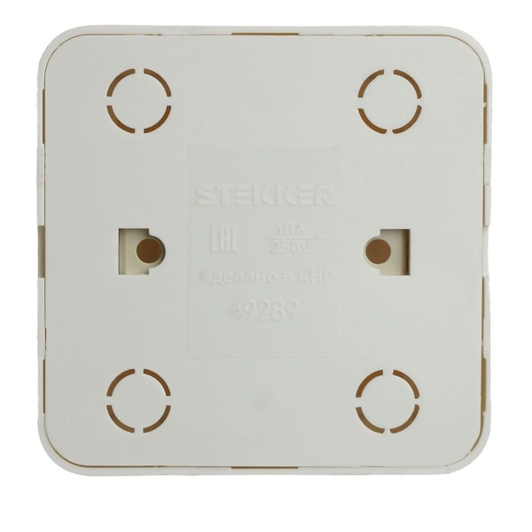Выключатель двухклавишный Stekker белый MSW10-20-01 49289