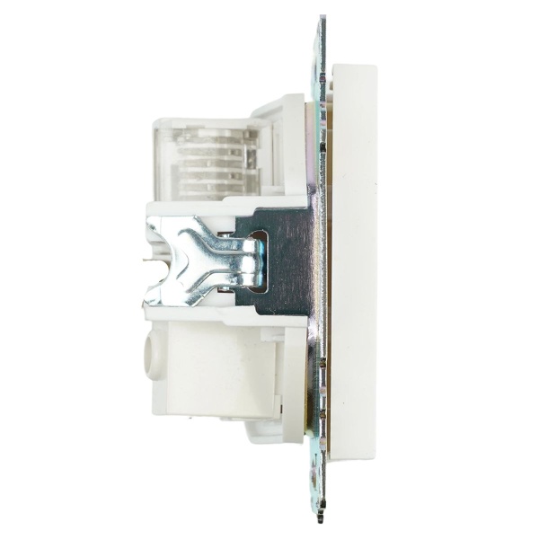 Розетка телевизионная TV + компьютерная RJ-45 Stekker Катрин GLS00-7106-01 белая 49181