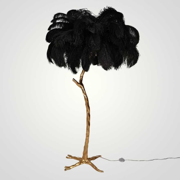 Торшер Imperium Loft Страусиные Перья Feather Lamp A Modern Grand Tour Черный 189584-22