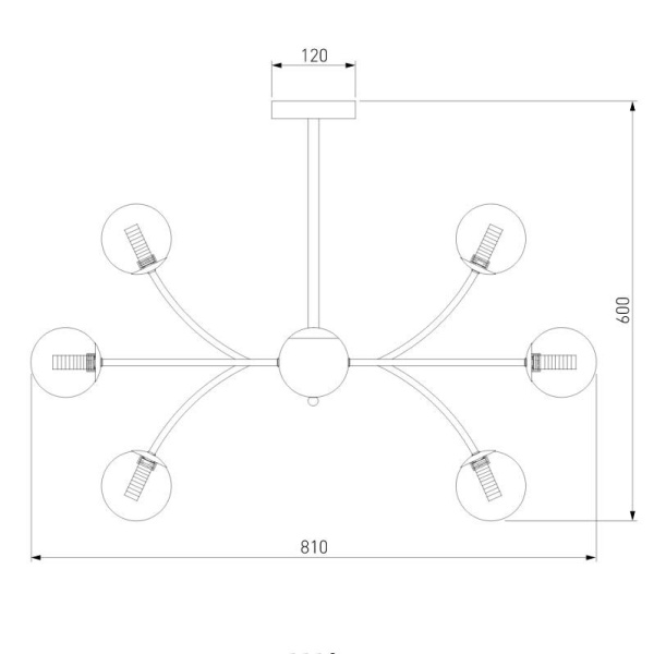 Подвесная люстра Eurosvet Astro 30179 хром