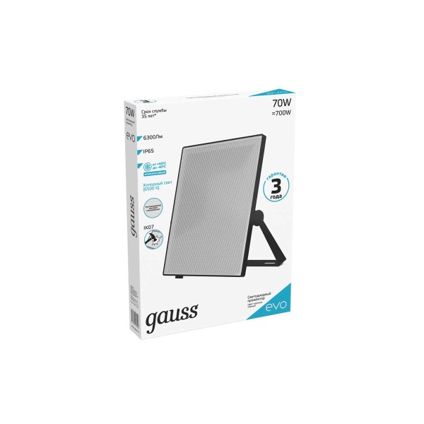 Прожектор светодиодный Gauss Evo 70W 6500К 687511370