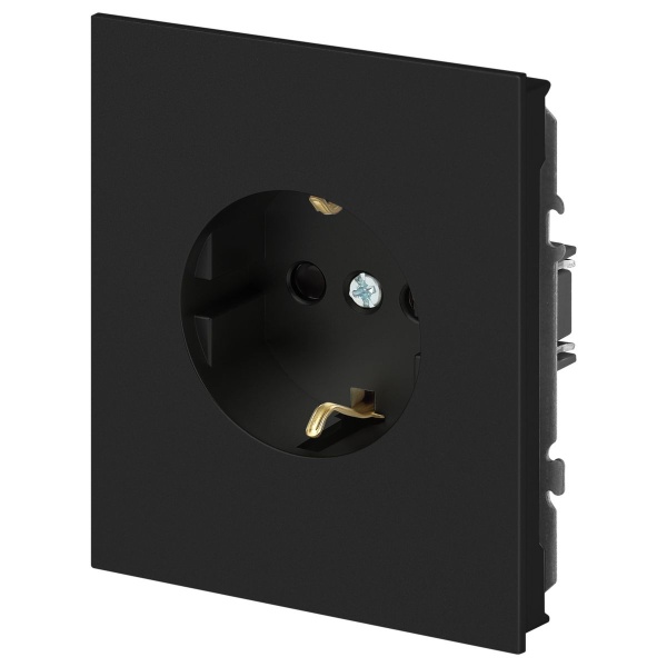 Розетка ЭРА Arktik 16-2102-05 с заземлением 2P+E Schuko со шторками 16А-250В антрацит Б0070428