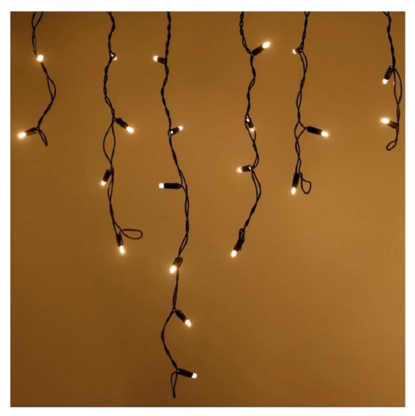 Светодиодная гирлянда Arlight ARD-ICICLE-CLASSIC-5000x500-BLACK-160LED-FLASH Warm (230V, 10W, IP65) 042726