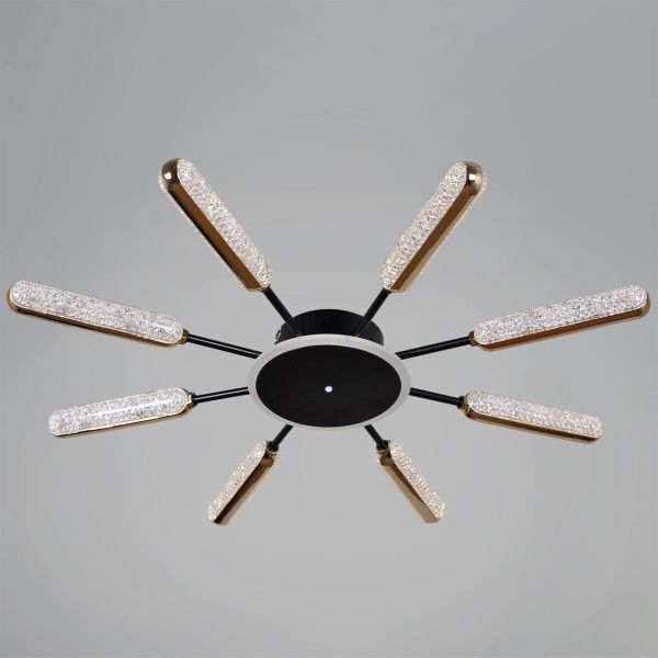 Потолочная светодиодная люстра Reluce 08290-0.3-08 BK+GD