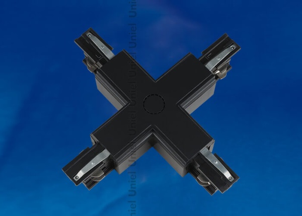 Соединитель для шинопроводов Х-образный Uniel UBX-A41 Black 09748