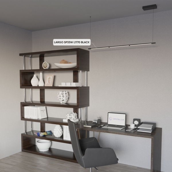 Подвесной светодиодный светильник Crystal Lux Largo SP33W L1770 Black