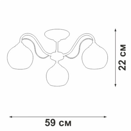 Потолочная люстра Vitaluce V3948-0/3PL