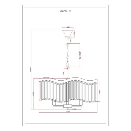 Подвесная люстра Moderli Wave V10772-6P