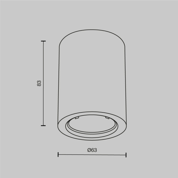 Потолочный светильник Maytoni Technical Conik gyps C001CL-GU10-W
