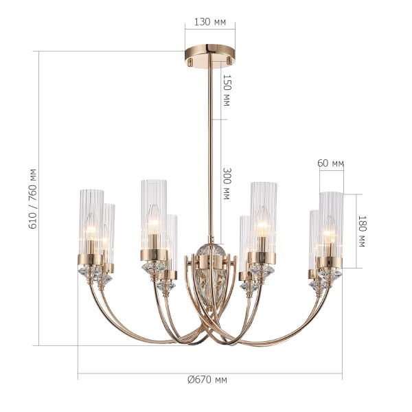 Подвесная люстра ST Luce Elegra SL1402.203.08