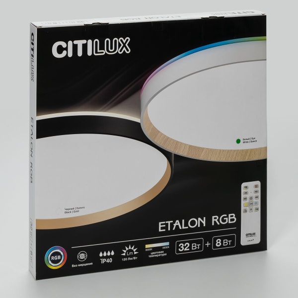 Потолочный светодиодный светильник Citilux Etalon CL750400R